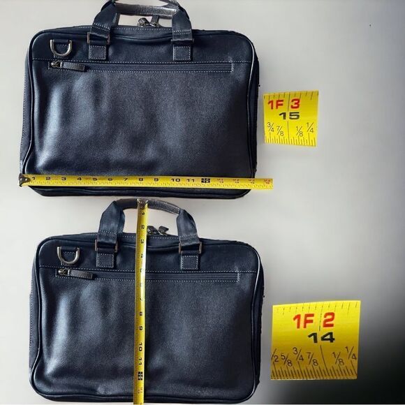 BOCONI Bags l Black l Genuine Leather l Briefcase Laptop Bag l Shoulder strap - Picture 5 of 10